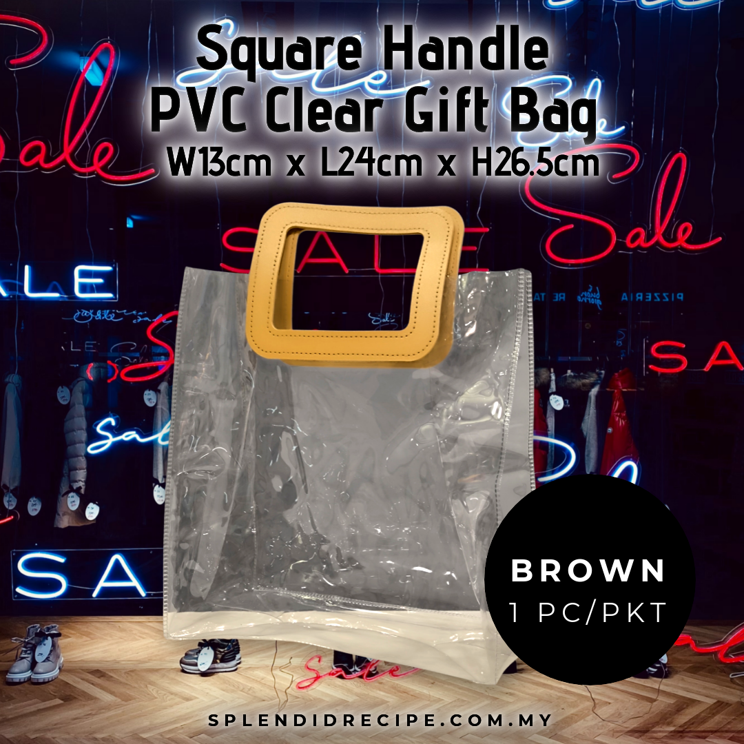 Premium Quality L Size Square Handle PET Tote Bag (1 pc)